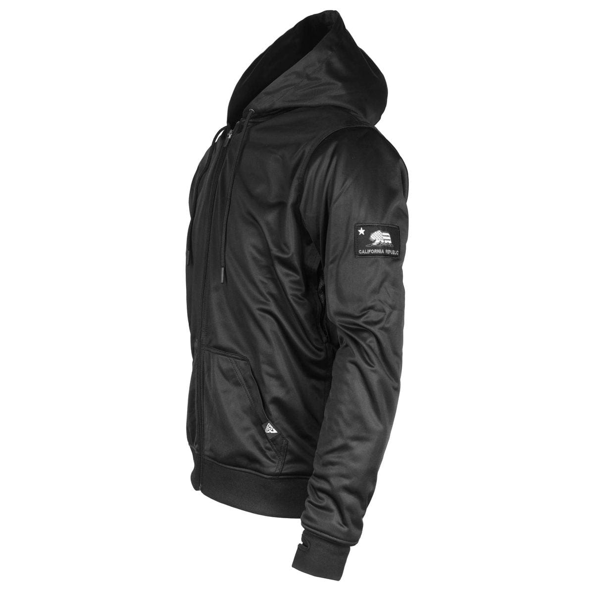 Black Solid Ultra Protective Hoodie with Level 1 Pads